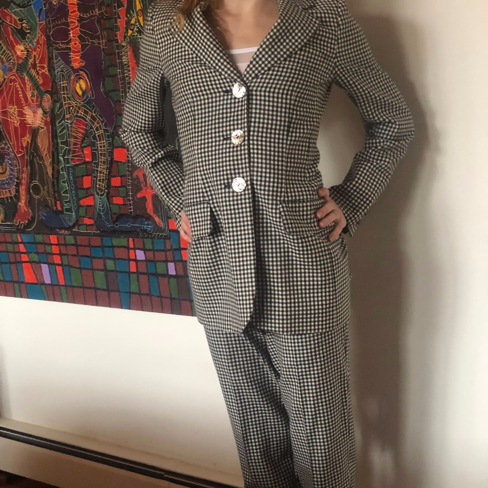 Moschino "Cheap Chic"   80's High waisted pant suit Vintage